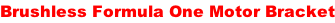 Brushless Formula One Motor Bracket